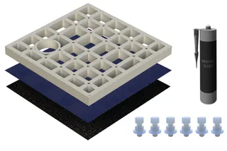 sanibel-HDPS-Schallschutzset PLAN A19 1000x1000x80mm zu Typ R/Q