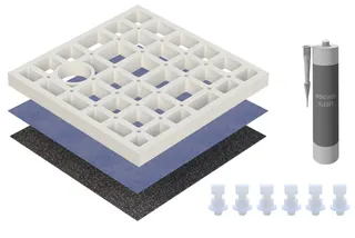 sanibel-HDPS-Schallschutzset PLAN A19 900x900x80mm zu Typ R/Q