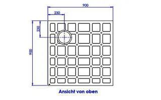 sanibel-HDPS-Schallschutzset PLAN A19 900x900x80mm zu Typ R/Q – Bild 2