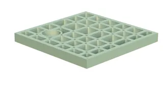 sanibel-HDPS-Unterbauelement PLAN A19 1000x1000x80mm 1-teilig 1 Montagekleber