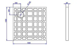 sanibel-HDPS-Unterbauelement PLAN A19 1000x1000x80mm 1-teilig 1 Montagekleber – Bild 2