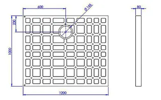 sanibel-HDPS-Unterbauelement PLAN A19 1200x1000x80mm 1-teilig 2 Montagekleber – Bild 2