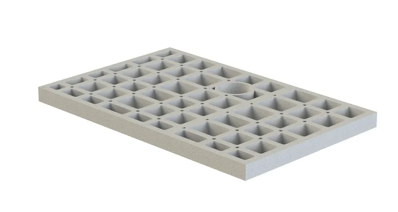 sanibel-HDPS-Unterbauelement PLAN A19 1400x800x80mm 1-teilig 2 Montagekleber