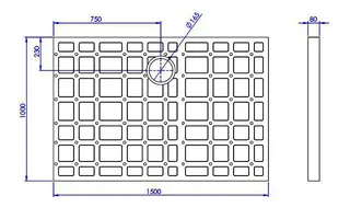 sanibel-HDPS-Unterbauelement PLAN A19 1500x1000x80mm 1-teilig 2 Montagekleber – Bild 2