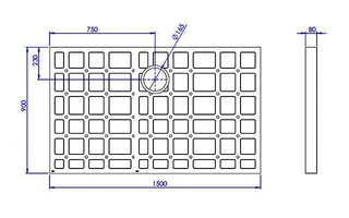 sanibel-HDPS-Unterbauelement PLAN A19 1500x900x80mm 1-teilig 2 Montagekleber – Bild 2