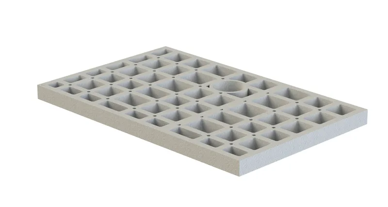 sanibel-HDPS-Unterbauelement PLAN A19 1600x1000x80mm 1-teilig 2 Montagekleber