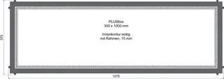 sanibel-Montagebox Wandnische m. Rahmen A19 1000x300x120mm Mineralwerkstoff weiß – Bild 2