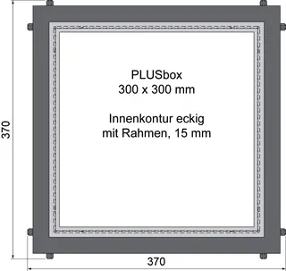 sanibel-Montagebox Wandnische m. Rahmen A19 300x300x120mm Mineralwerkstoff weiß – Bild 2