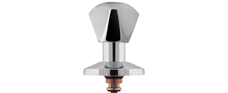 sanibel-Oberteil a. Messing DN 15 (1/2") für UP-Ventile Dreikanthaubengriff blau