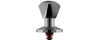 sanibel-Oberteil aus Messing DN 25 (1") für UP-Ventile Dreikanthaubengriff rot