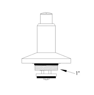 sanibel-Steckschlüssel-Oberteil aus Messing DN 25 (1") für UP-Ventile – Bild 2