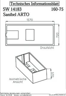 sanibel-Wannenträger für ARTO Quaryl- Badewanne Solo A18 1600x750mm – Bild 2