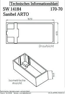 sanibel-Wannenträger für ARTO Quaryl- Badewanne Solo A18 1700x700mm – Bild 2