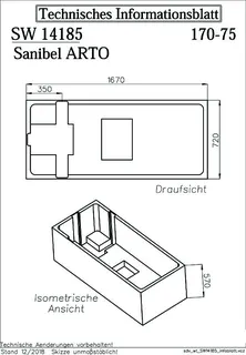 sanibel-Wannenträger für ARTO Quaryl- Badewanne Solo A18 1700x750mm – Bild 2