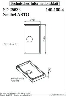 sanibel-Wannenträger für ARTO Quaryl- Duschwanne A18 1400x1000x40mm – Bild 2