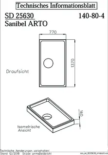 sanibel-Wannenträger für ARTO Quaryl- Duschwanne A18 1400x800x40mm – Bild 2