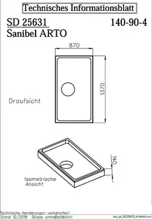 sanibel-Wannenträger für ARTO Quaryl- Duschwanne A18 1400x900x40mm – Bild 2