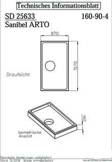 sanibel-Wannenträger für ARTO Quaryl- Duschwanne A18 1600x900x40mm – Bild 2
