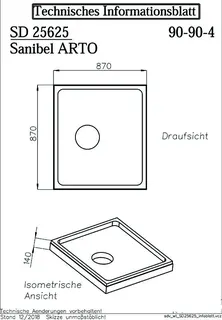 sanibel-Wannenträger für ARTO Quaryl- Duschwanne A18 900x900x40mm – Bild 2