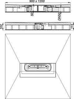 Schallsch.-Duschelement DallFlex Compact, DN 50, 0,9 x 1,2 m – Bild 3