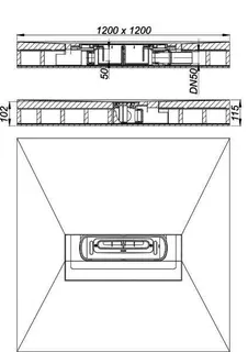 Schallsch.-Duschelement DallFlex Compact, DN 50, 1,2 x 1,2 m – Bild 3