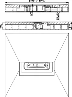 Schallsch.-Duschelement DallFlex Compact, DN 50, 1,2 x 1,2 m – Bild 4