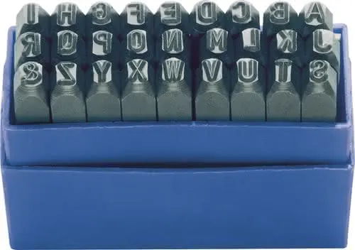 Schlagbuchstabensatz 329 27-tlg.Großbuchstaben A-Z Schrift-H.2mm
