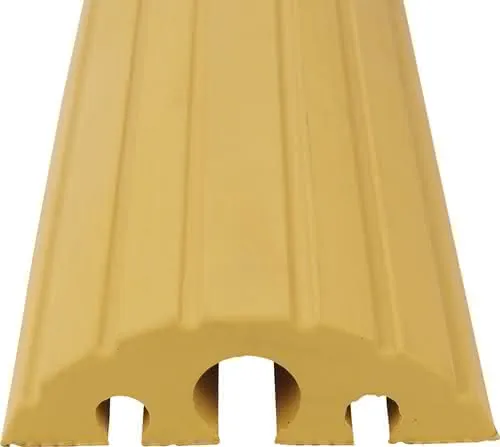 Schlauch- u.Kabelbrücke L1200xB210xH65mm Vollgummi gelb