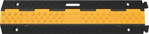 Schlauch- u.Kabelbrücke L980xB240xH45mm Gum.schwarz/gelb 2 Kanäle