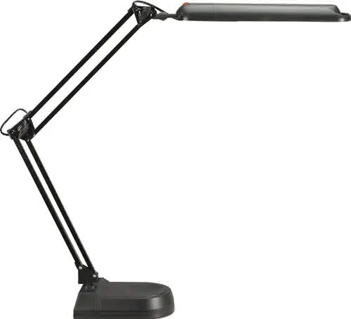 Schreibtischlampe Metall/Ku.schwarz H.max.450mm m.Standfuß m.LED