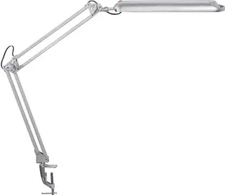 Schreibtischlampe Metall/Ku.silber H.max.450mm m.Tischklemme m.LED