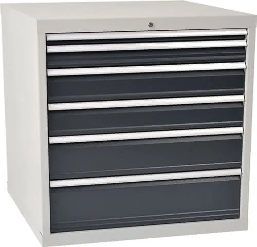 Schubladenschrank H1019xB1005xT736mm lichtgrau/anthrazitgrau 6