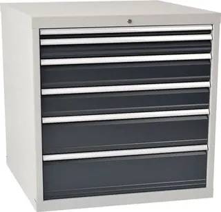 Schubladenschrank H1019xB1005xT736mm lichtgrau/anthrazitgrau 6