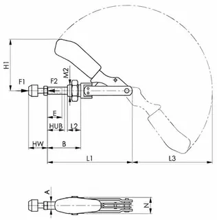 Schubstangenspanner Nr.6844 Gr.5 kurz AMF