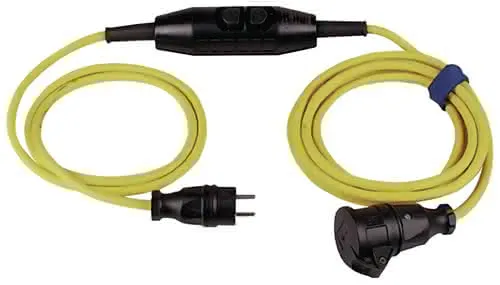 Schutzkontaktverlängerung 16 A 230 V 4,5m H07RN-F 3x1,5 mm² gelb