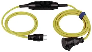Schutzkontaktverlängerung 16 A 230 V 4,5m H07RN-F 3x1,5 mm² gelb