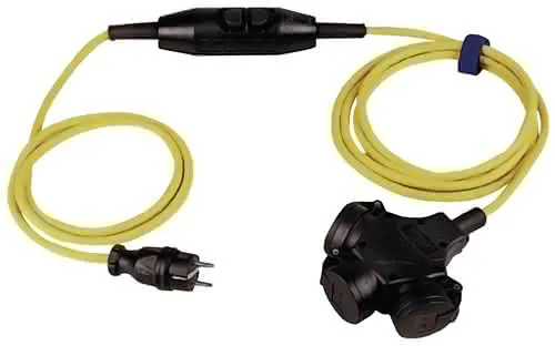 Schutzkontaktverlängerung 16 A 230 V 4,5m H07RN-F 3x1,5 mm² gelb IP44