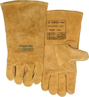 Schweißerhandschuhe Bucktan Gr.L (9) gel b Rindspaltleder 5 PA