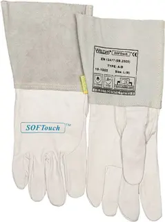 Schweißerhandschuhe Gr.XXL (10,5) natur Kalbsnarben-/Rindspaltleder/Softt. 5 PA