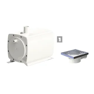 SFA Schmutzwasserhebeanlage Sanifloor+1 f. bodengleiche Duschen mit Fliesenböden