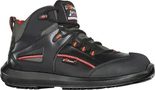 Sicherheitsstiefel Teak Gr.46 schwarz/ro t Leder S3 SRC ESD EN20345