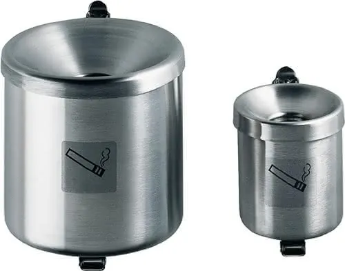 Sicherheitswandascher Ø150xH145mm silberfarbig m.Kippvorrichtung TKG