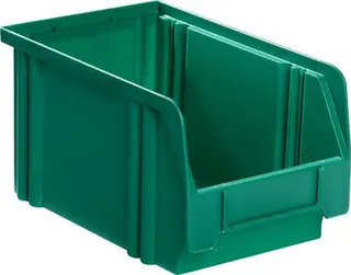 Sichtlagerkasten L230/200xB140xH130mm PS grün LA-KA-PE