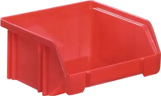 Sichtlagerkasten L85/65xB105xH45mm PS rot LA-KA-PE