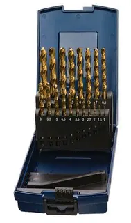 Spiralbohrersatz DIN 338 TypN D.6-10x0,1mm HSS TiN