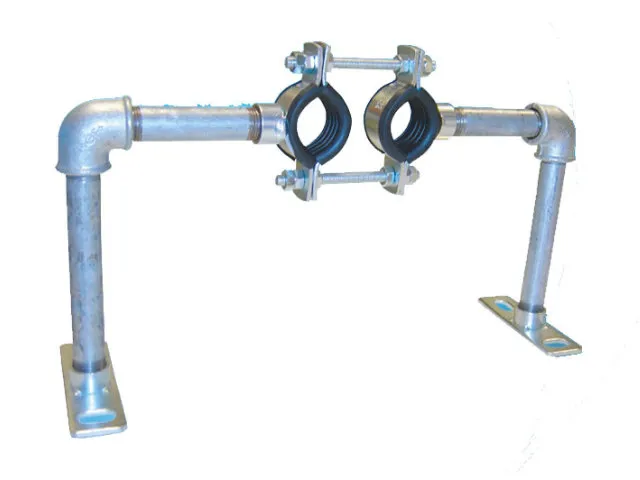 SR Fixpunktschelle Doppelrohr 2 x 75 mm