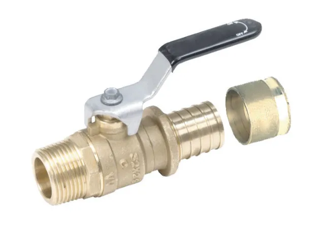 SR PEX Presskugelhahn Überg. - PN6 32x2,9 mm - R1" AG