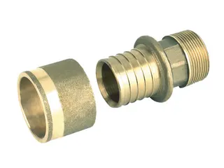 SR PEX Pressübergang - PN10 50x6,9 mm - R1 1/2" AG