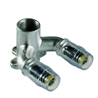 Steck-U-Wandscheibe MULTITUBO 25x1/2"IG 69445, VPE 4 St., p.St., ms verzinnt