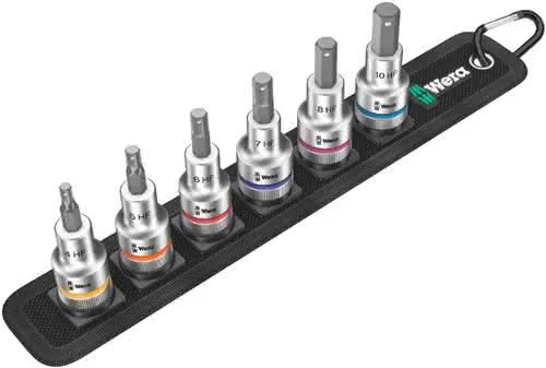 Steckschlüsselsatz Belt C 2 Zyklop 6-tlg.1/2 Zoll 4-10mm f.i6-KT.-Schr.WERA